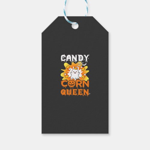 Candy Corn Queen Halloween Ghost Bats Spider Web Gift Tags