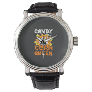 Candy Corn Queen Halloween Ghost Bats Spider Web Watch