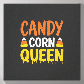 Candy Corn Queen Halloween Graphic_1 Canvas Photo Tile
