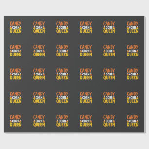 Candy Corn Queen Halloween Graphic_1 Wrapping Paper