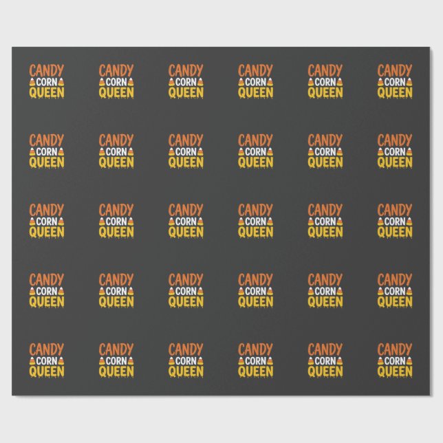 Candy Corn Queen Halloween Graphic_1 Wrapping Paper (Flat)