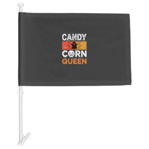 Candy Corn Queen Halloween SVG Design Car Flag