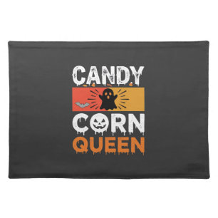 Candy Corn Queen Halloween SVG Design Cloth Placemat