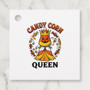 Candy Corn Queen Vintage Halloween Candy Shirt Art Favor Tags