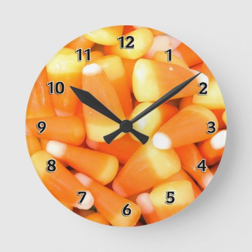 Candy Corn Round Clock