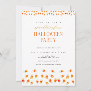 Candy Corn Spooktacular Halloween Party Invitation