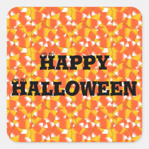 Candy Corn Square Sticker