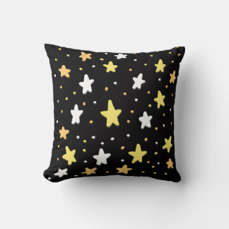 Candy Corn Stars Throw Pillow