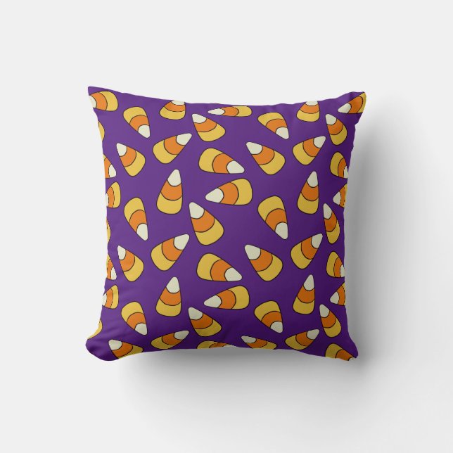 Candy Corn Throw Pillow (Front)