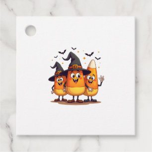 Candy Corn Trio � Funny Halloween Characters Favor Tags