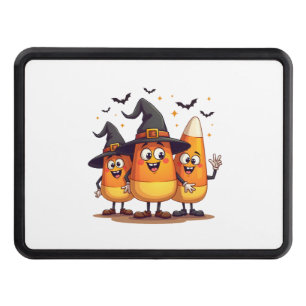 Candy Corn Trio – Funny Halloween Characters Hitch Cover
