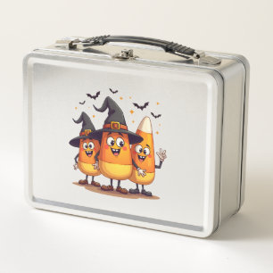 Candy Corn Trio � Funny Halloween Characters Metal Lunch Box