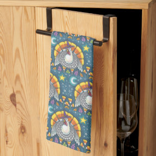 CANDY CORN TURKEY, THANKSGIVING BIRD KITCHEN TOWEL