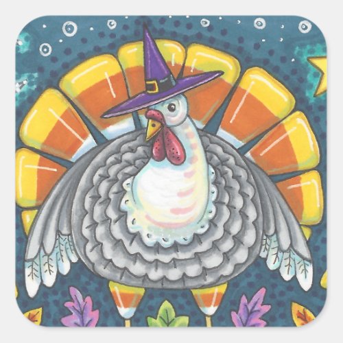 CANDY CORN TURKEY THANKSGIVING STICKERS SHEET