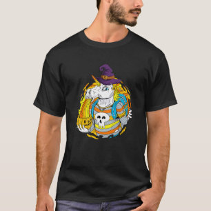 Candy Corn Unicorn Pumpkin And Rainbows Halloween T-Shirt