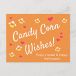 Candy Corn Wishes Halloween Postcard