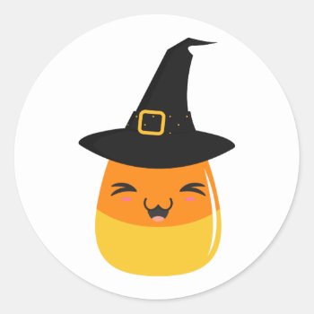 Candy Corn Witch Halloween Emoji Stickers by MishMoshEmoji at Zazzle