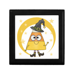 Candy Corn Witch Halloween Keepsake Box