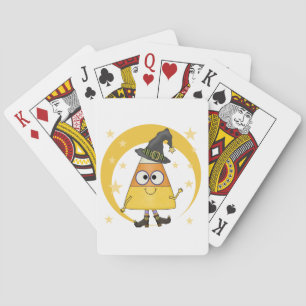 Candy Corn Witch Halloween Poker Cards