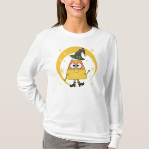 Candy Corn Witch Halloween T-Shirt