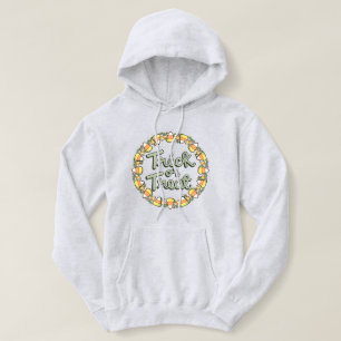 Candy Corn Wreath “Trick Or Treat” Halloween Hood Hoodie
