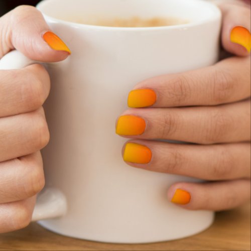 Candy Corn Yellow Orange Halloween Sunset Minx Nail Wraps