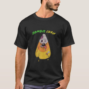 Candy Corn Zombie Tric or Treat Funny Lazy Hallowe T-Shirt