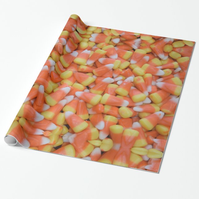 Candy Cornn Wrapping Paper (Unrolled)