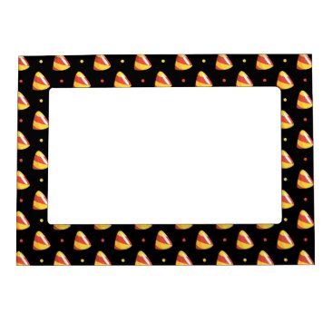 candy corns halloween candy pattern magnetic photo frame