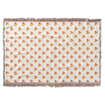 candy corns Halloween Candy Pattern Throw Blanket