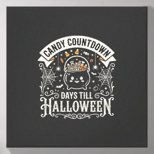 Candy Countdown Halloween Vector Design Canvas Photo Tile