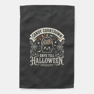 Candy Countdown Halloween Vector Design Garden Flag