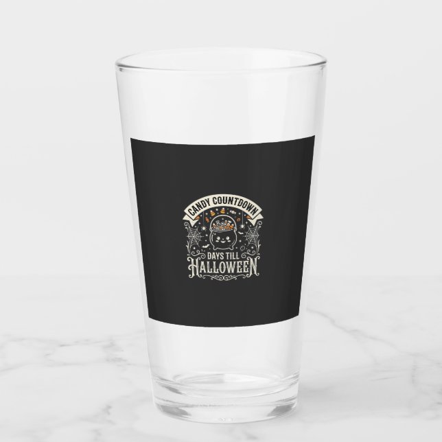 Candy Countdown Halloween Vector Design Glass (Front)