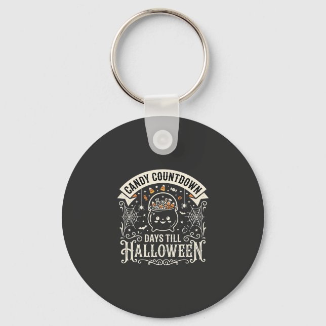 Candy Countdown Halloween Vector Design Keychain (Front)