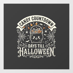 Candy Countdown Halloween Vector Design Window Cling