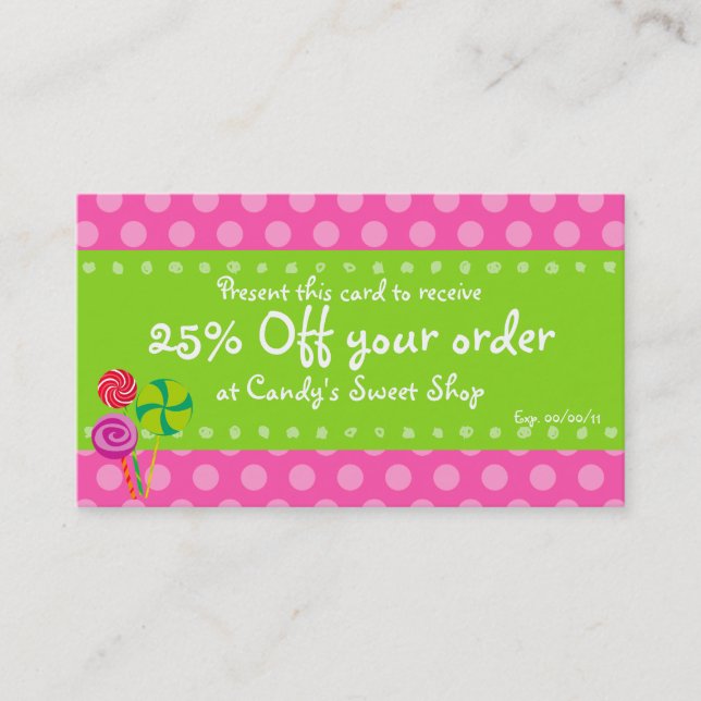 Candy Coupon Card (Front)