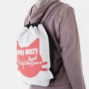 Candy crazy pink drawstring bag