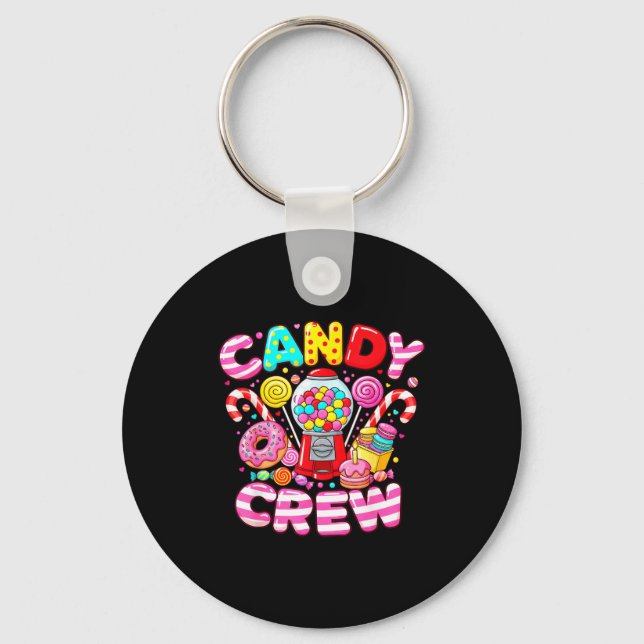 Candy Crew Matching Group Colorful Sweets Party  Keychain (Front)