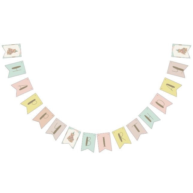 Candy Cute Bear Bunting Flags (All)