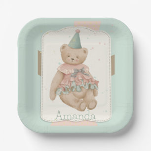 Candy Cute Bear Paper Plates