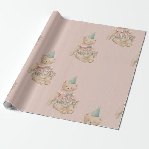 Candy Cute Bear Wrapping Paper 