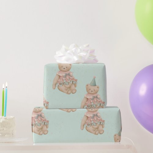 Candy Cute Bear Wrapping Paper 
