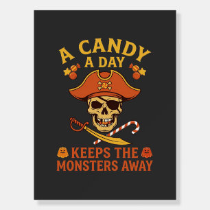 Candy Day Halloween Pirate Skull Cane Foam Board