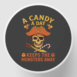 Candy Day Halloween Pirate Skull Cane Mini Candle Favors