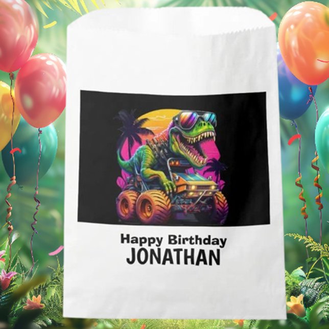 Candy Dino-Mite Birthday Party Favor Bag (Dive into a prehistoric adventure—plan your dino party today!)