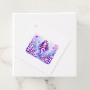 Candy Doll Mermaid 3rd Birthday Favor Tags