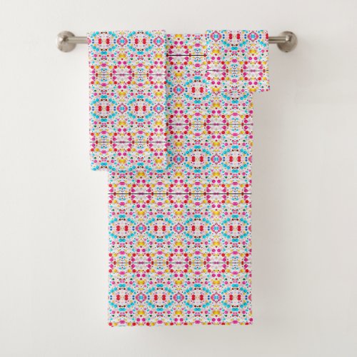 Candy Dot Confetti Pattern Blanket Bath Towel Set