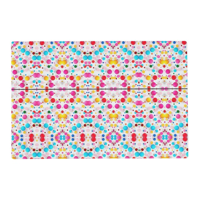 Candy Dot Confetti Pattern Blanket Placemat (Front)