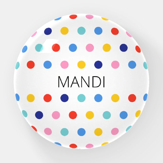Candy Dot Delight Paperweight (Front)