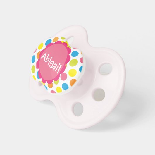 Candy Dots Personalized Pacifier (Front Right)
